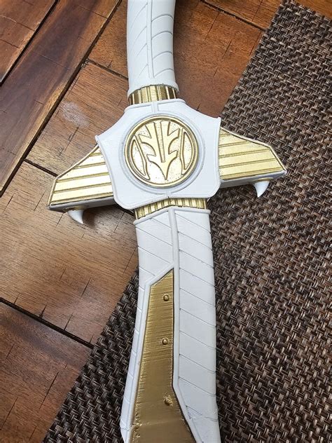 3D Printed White Ranger Sword SABA White Tiger Sword - Etsy