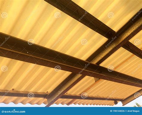 Roof Made of Lightweight Steel and Fiber Plastic Stock Photo - Image of element, grit: 198144026