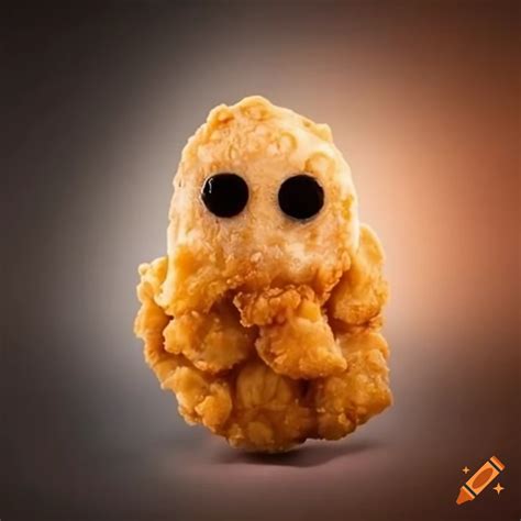 Ghost-shaped chicken nuggets on Craiyon