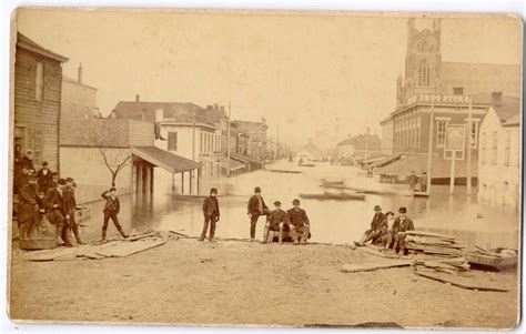 Main Street, Aurora, Indiana. During the flood. Feb. 1884 ...