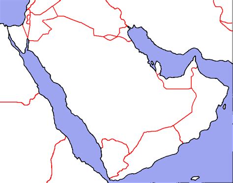 Arabian Peninsula Blank Map ~ CVGKUG