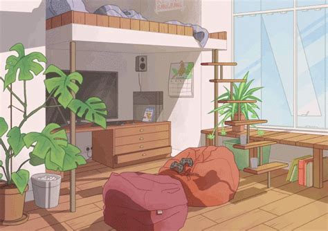 Aesthetic Anime Room Background Gif - Anime Apartment Wallpapers Top ...