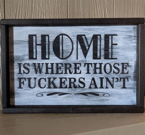 Home funny signs wood signs home is where house warming | Etsy