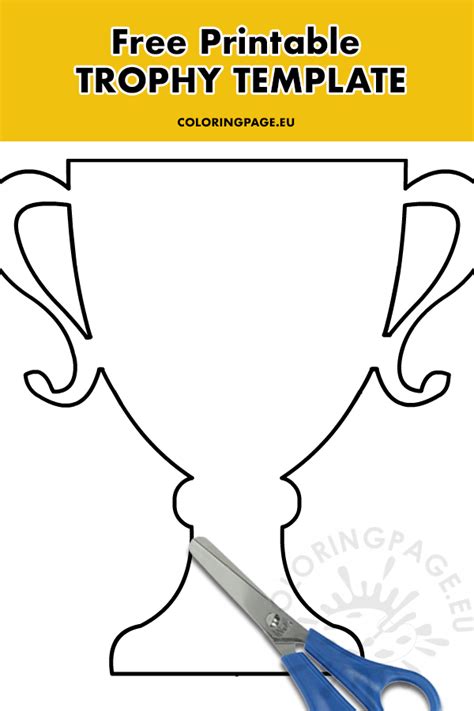 Printable Trophy Template - Printable Coloring Pages