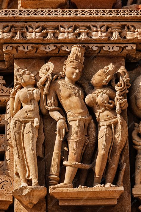 Premium Photo | Sculptures on khajuraho temples