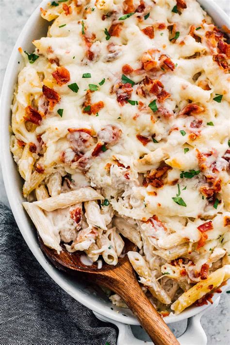 Chicken Bacon Ranch Pasta Bake - Easy Chicken Recipes