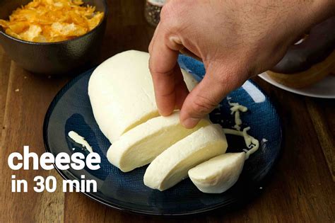 cheese recipe in 30 minutes | how to make mozzarella cheese at home