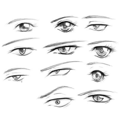 Male eyes | Anime eye drawing, Anime drawings tutorials, Anime drawings