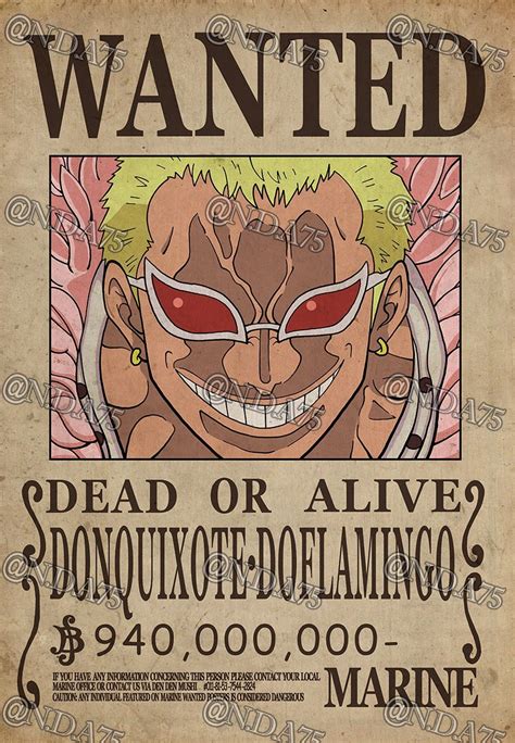 One Piece Wanted Poster DOFLAMINGO buy 2 Get 1 Free See - Etsy Canada