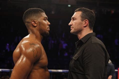 Anthony Joshua vs. Wladimir Klitschko Face Off [Video]