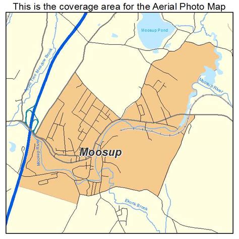 Aerial Photography Map of Moosup, CT Connecticut