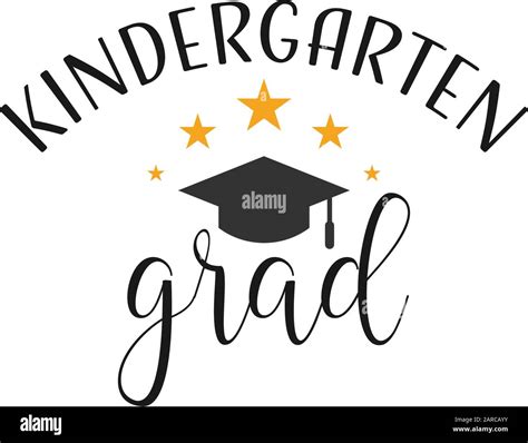 Cita de graduación letras tipografía. Graduado de Kindergarten Imagen ...