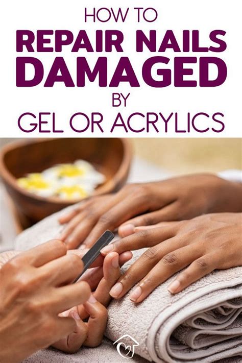 I loved these ideas to repair damaged nails. Gel or acrylic nails can ...