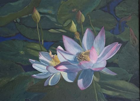 Painting : "water lotus" (Original art by Linda C. Eichhorn)