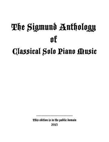 A Sigmund Anthology of Classical Solo Piano Sheet Music : Free Download, Borrow, and Streaming ...
