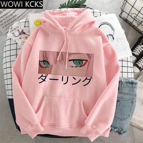 Sweat Oversize Harajuku Winter Zero Two Graphic Vintage Anime Hoodie Clothes Women Gothic ...