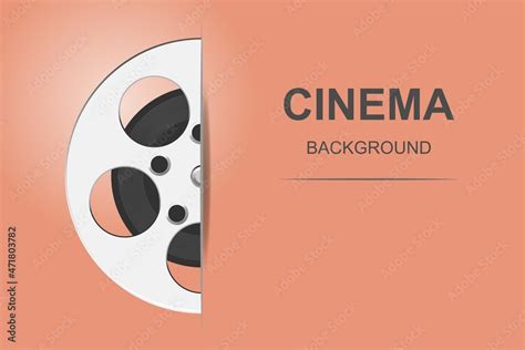 Movie film banner design template. Film stripe reel design element for ...