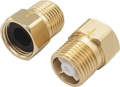 Amazon.com: Brass Check Valve 1/2" Male to 1/2" Female Thread - 2PCS Backflow Prevention Non ...