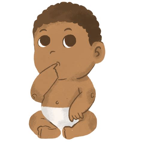 Thinking Baby Illustration 15130986 PNG