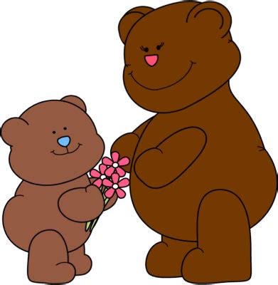 baby and mother bear clipart - Clip Art Library