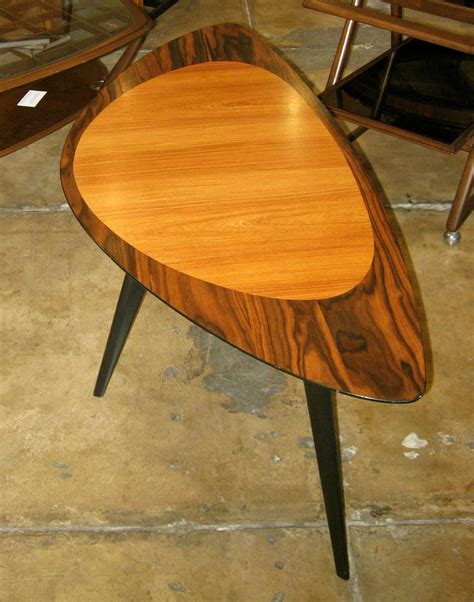 Swedish Mid-Century Modern Side/Coffee Table in Elm and Zebrano at 1stDibs