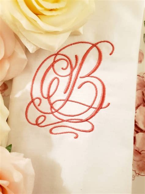 Monogram Embroidery Letter B, Elegant Embroidery Design, Embroidery Font Design File, Wedding ...