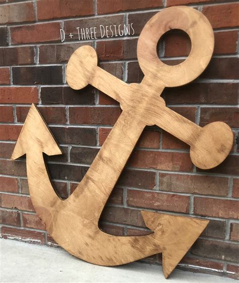 30 Inch Painted Wooden Anchor // Anchor Decor // Nautical - Etsy