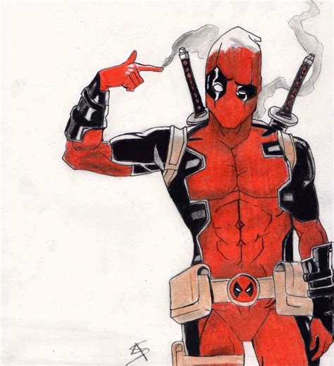 Deadpool Drawing by 4lexi4rt on DeviantArt