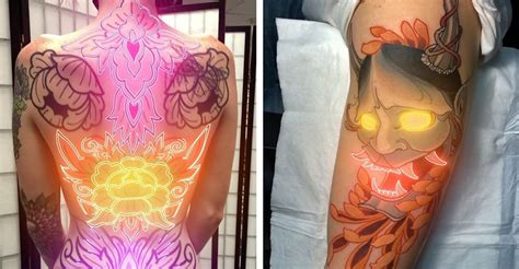 Il crée des tatouages animés surnaturels avec des lumières qui se diffusent