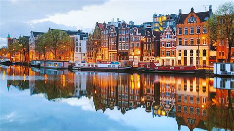 HD wallpaper: amsterdam, netherlands, europe, canal, water, reflected, reflection | Wallpaper Flare