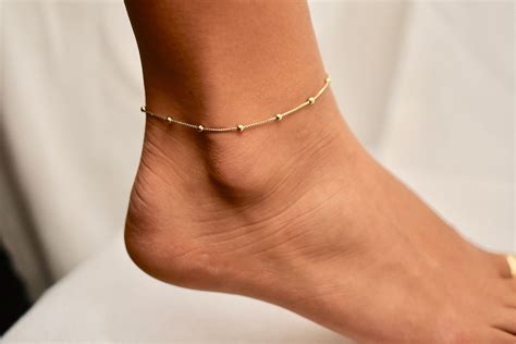 Satellite Anklet Simple Anklet Ankle Bracelet Gold Anklet Anklets for Women Anklets Delicate ...