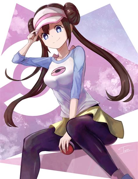 Anime Anime Girls Pokemon Rosa Pokemon Long Hair Twintails Brunette Solo Artwork Digital Art Fan ...