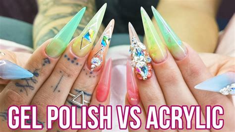 Jelly Nail Techniques Gel Polish Vs Acrylic Youtube