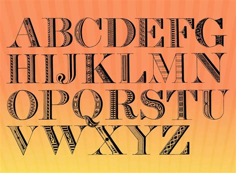 Vintage Retro Style Alphabet Lettering Alphabet Fonts - vrogue.co