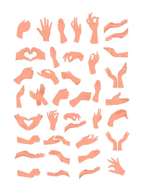 Hand Gesture Cartoon Vector Design Images, Various Three Dimensional Cartoon Character Gesture ...