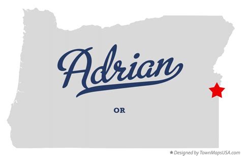 Map of Adrian, OR, Oregon