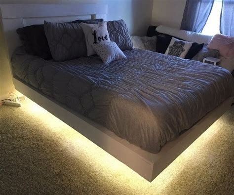 Cama led | Bed lights, Bed design, Under bed lighting