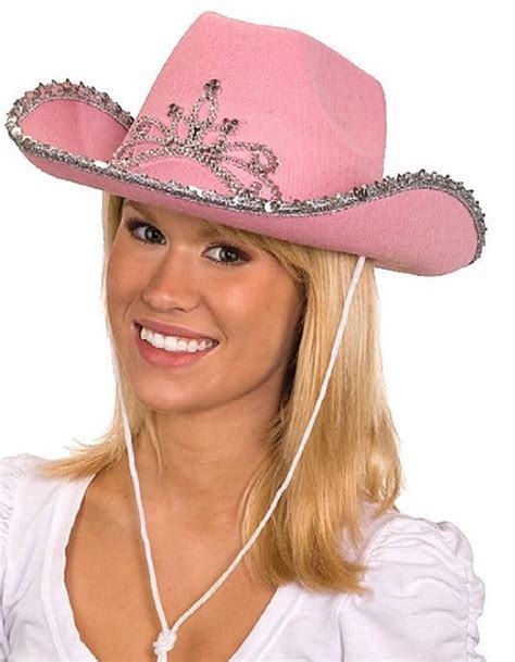 Jacobson Hat Company - Adult Womens Pink Cowboy Cowgirl Hat Sequin Light Up Tiara Costume ...