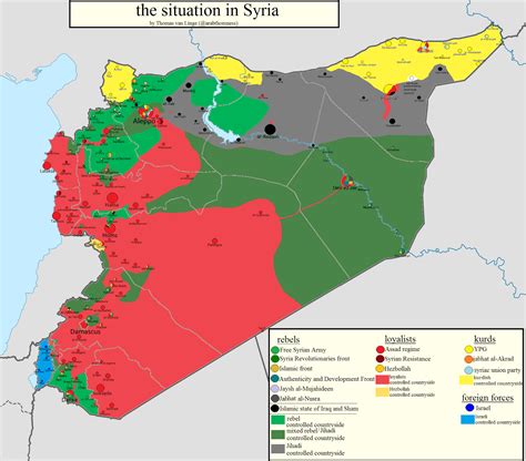 Syria War Map and ISIS Map - Free Printable Maps