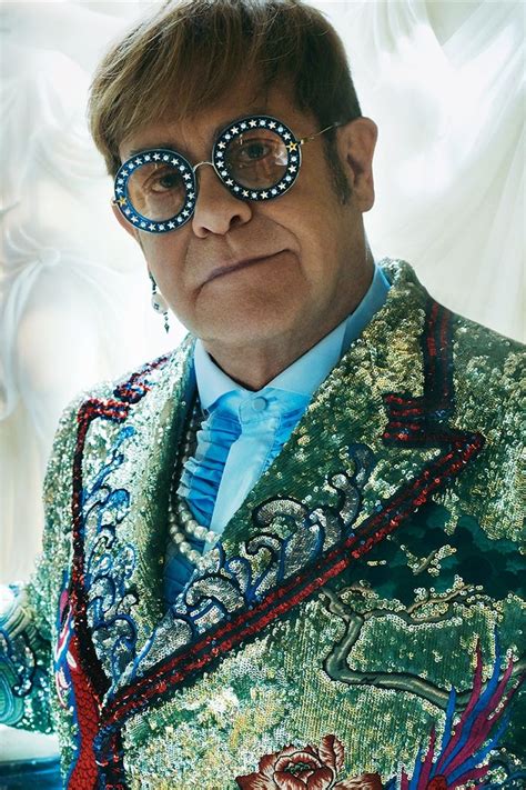 From The Archive: Elton John Meets Alessandro Michele in 2021 | Elton john glasses, Elton john ...