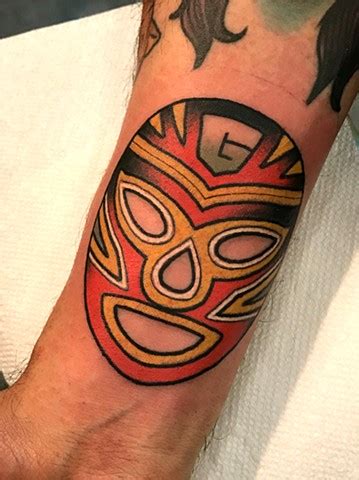 Luchador Mask Tattoo Design