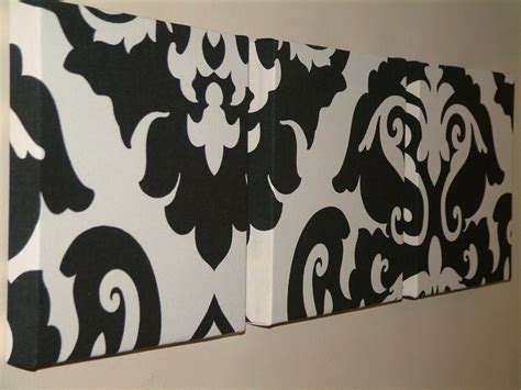 15 Best Ideas Black and White Damask Wall Art