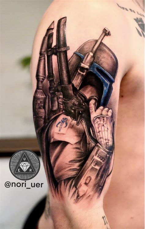 Boba fett tattoo | Boba fett tattoo, Tattoos, Portrait tattoo