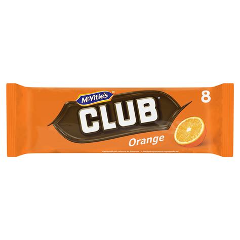 McVitie's Club Orange Chocolate Biscuit Bars 8 x 22g (176g) | Multipack Biscuits | Iceland Foods