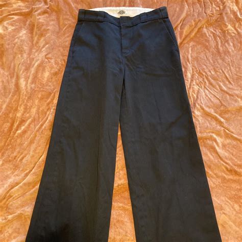 Black Dickies Wide Leg Work Pants - Depop