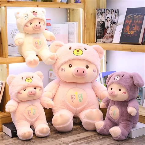 30 60cm pig Lovely Pig Plush Toy Creative Cosplay Cat Bear Dog | Etsy