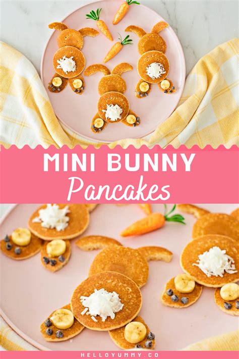 Easter Bunny Pancakes, Easter Bunny Treats, Mini Pancakes, Spring ...
