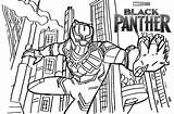 Coloring Pages Black Panther Superhero Marvel Free  sketch template