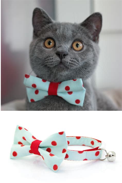 Pet Bow Tie - "Crazy For You" - Mint & Red Polka Dot Bow Tie ...