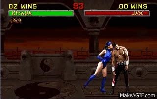 Mortal Kombat 2 - Kitana's kiss of death fatality on Make a GIF